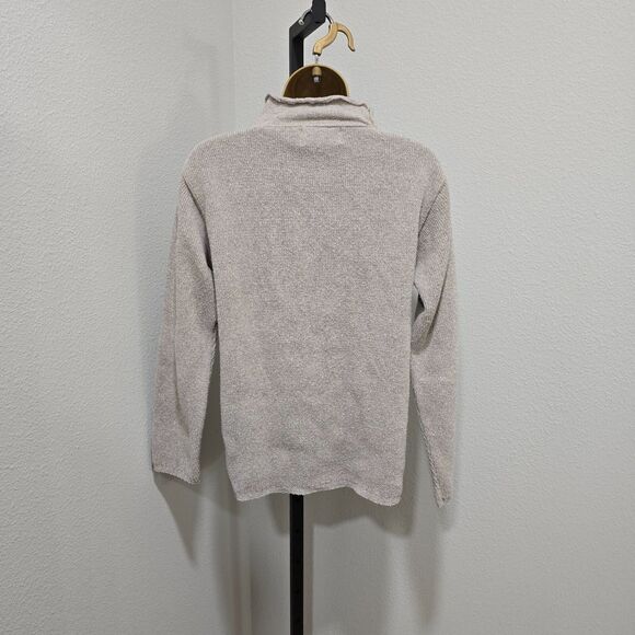 Vintage Binghamton Rudolph Sweater Womens S Beige Reindeer Mock Neck Holiday USA - Picture 5 of 9